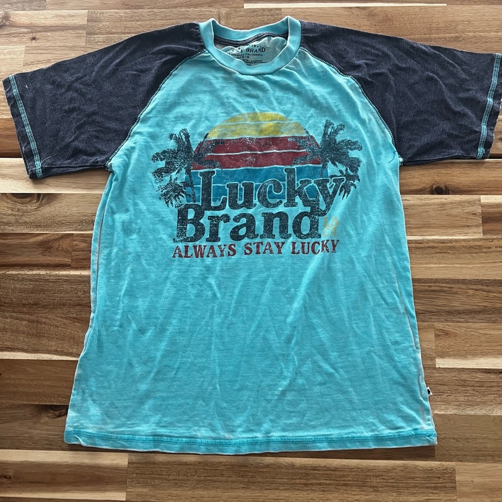 Lucky Brand boys’‎ size L “Always Stay Lucky” t shirt